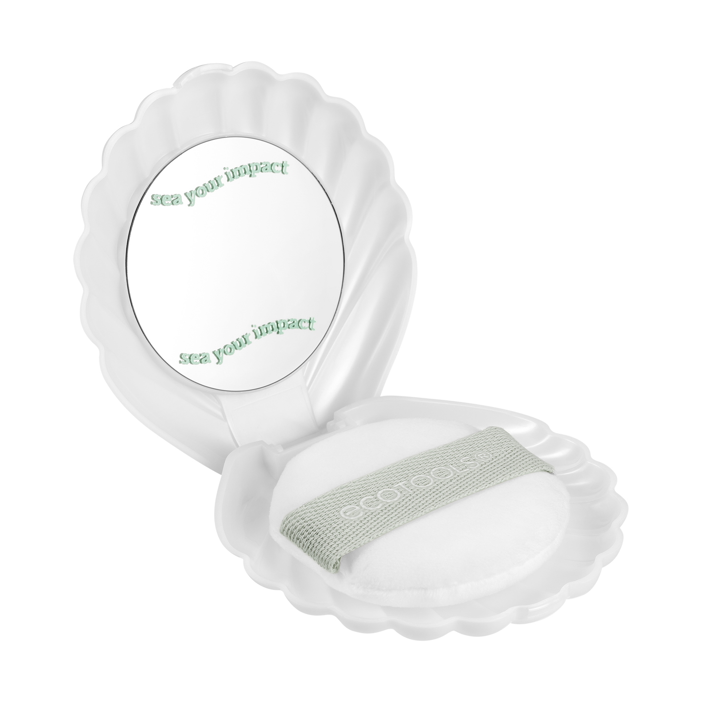 ECOTOOLS ECOTOOLS Sea Gems Pearl Puff Make-up Schwamm mit Etui und Spiegel 2 Stück Kosmetik