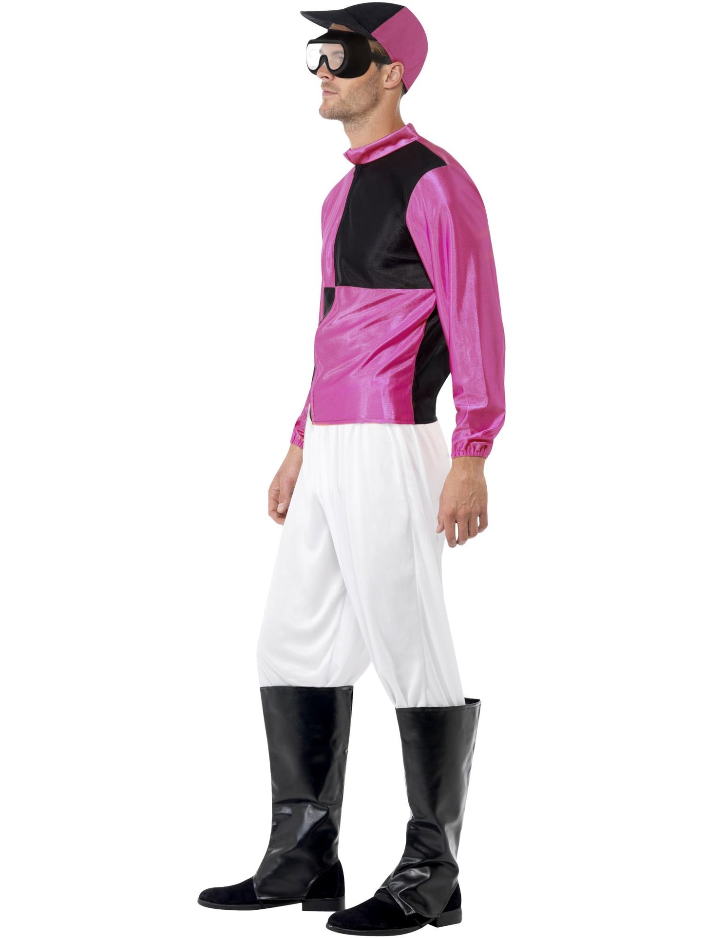 Smiffys UNIFORM Jockey Costume, Pink & Black CS für Herren