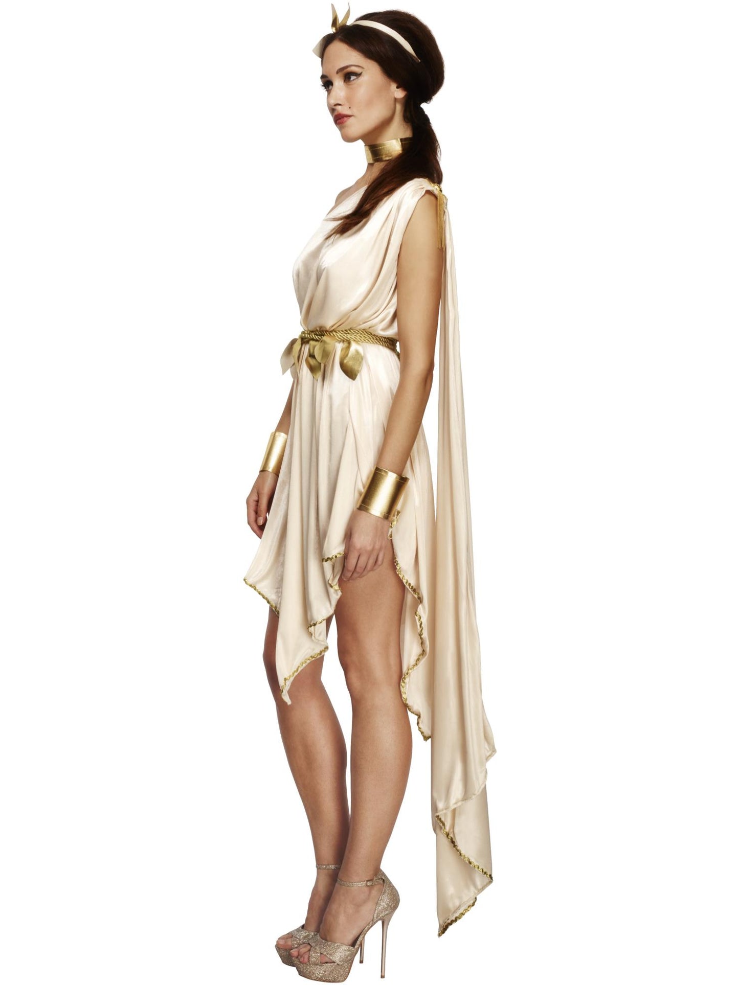 Smiffys GREEK Fever Goddess Costume, Cream CS für Damen