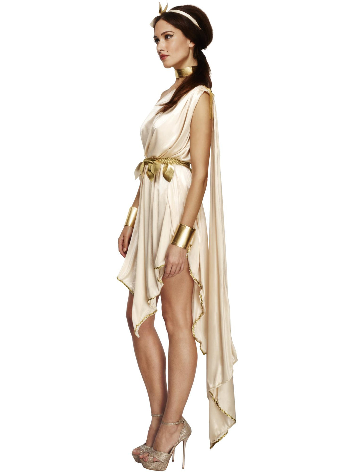 Smiffys GREEK Fever Goddess Costume, Cream CS für Damen