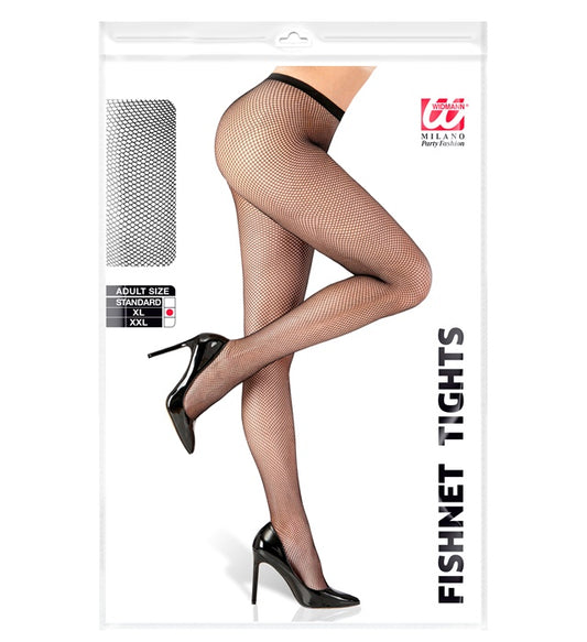 Schwarze Netzstrumpfhose als Fasnachtskostüm Zubehör