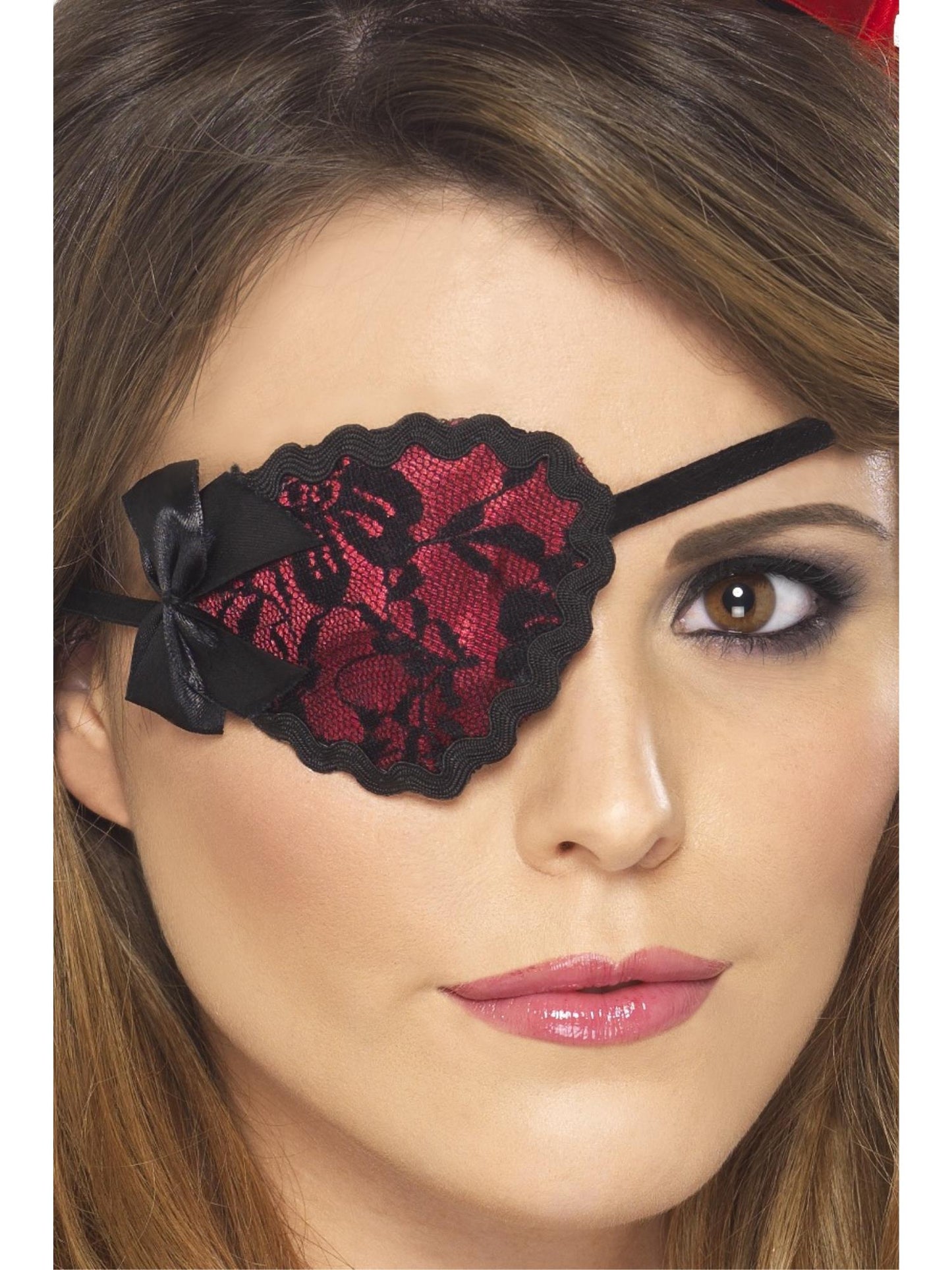 Smiffys Pirate Eyepatch, Red AC für Damen