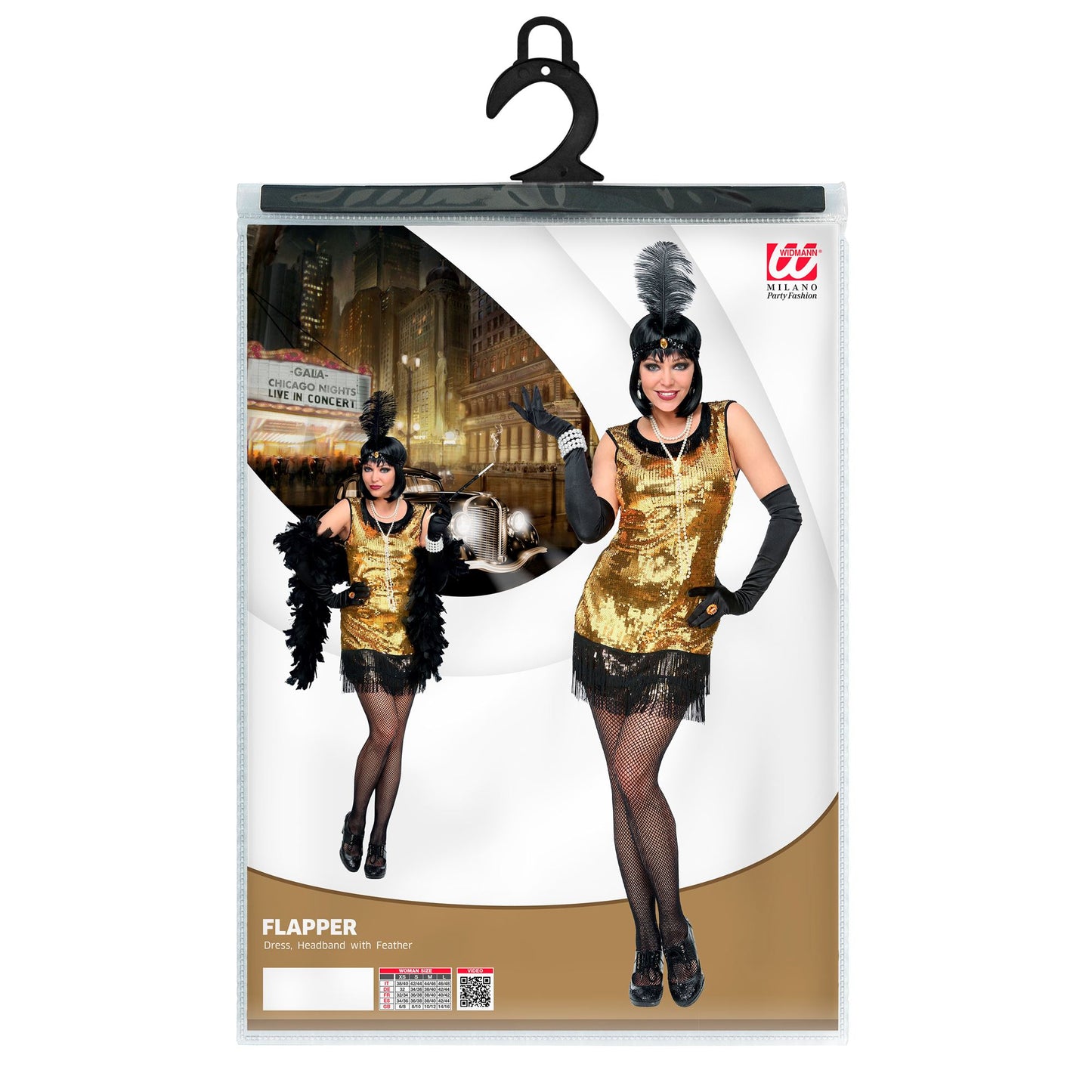 "20er JAHRE CHARLESTON FLAPPER" (Kleid, Stirnband mit Feder) – Ansicht 5