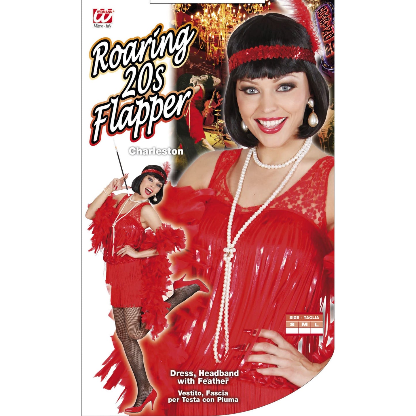 "20ER JAHRE ROARING CHARLESTON" (Kleid, Stirnband mit Feder) – Ansicht 3