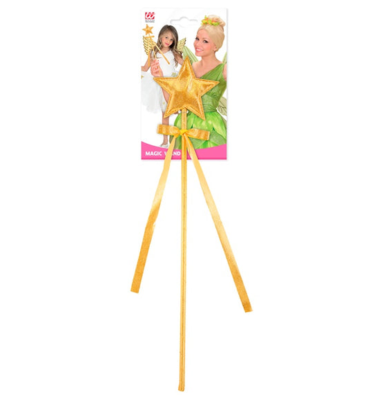 Goldener Feenstab 39,5 cm als Kinderkostüm-Accessoire