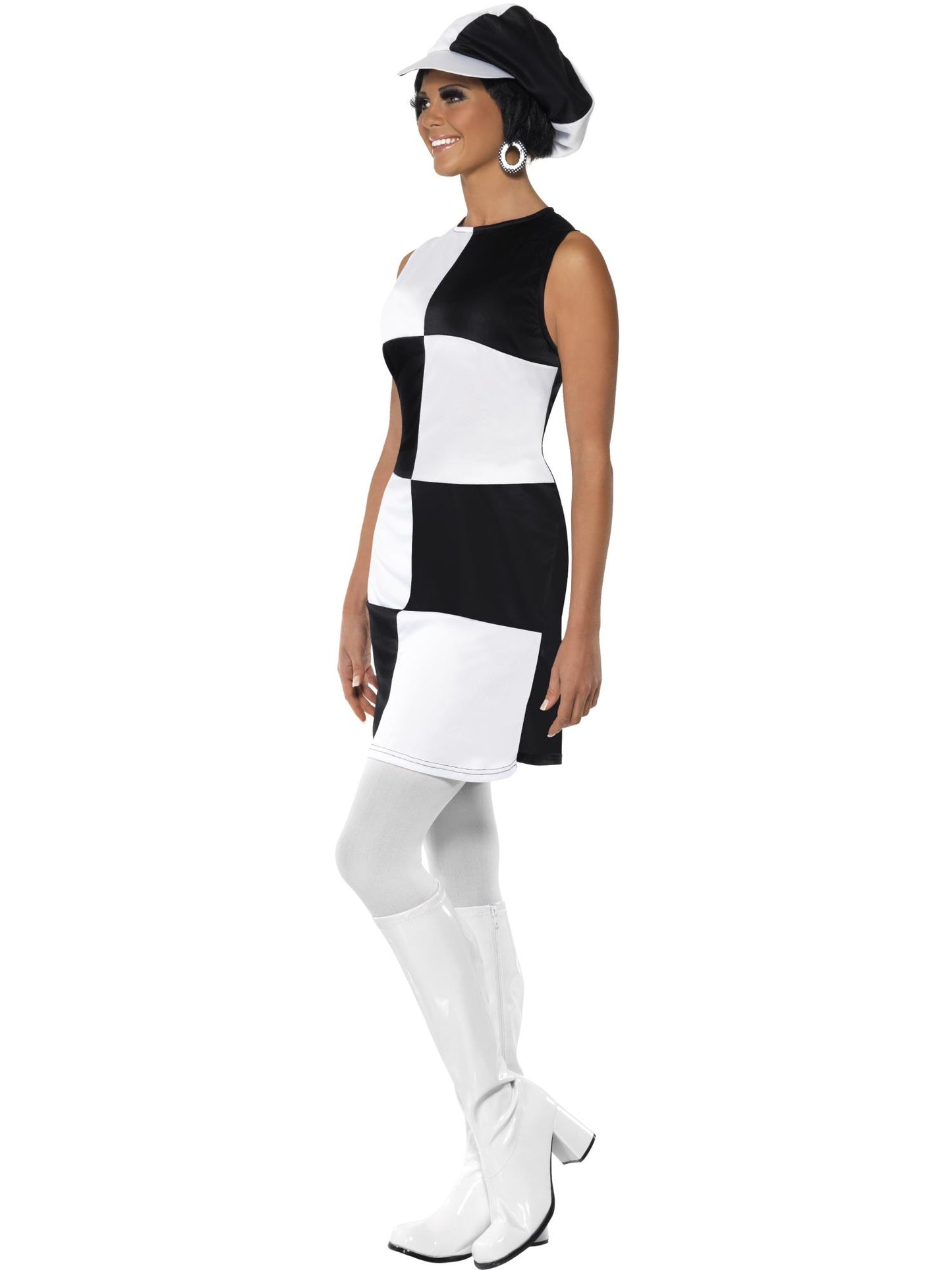 Smiffys 1960S 60s Party Mädchenkostüm, Black & White CS für Damen