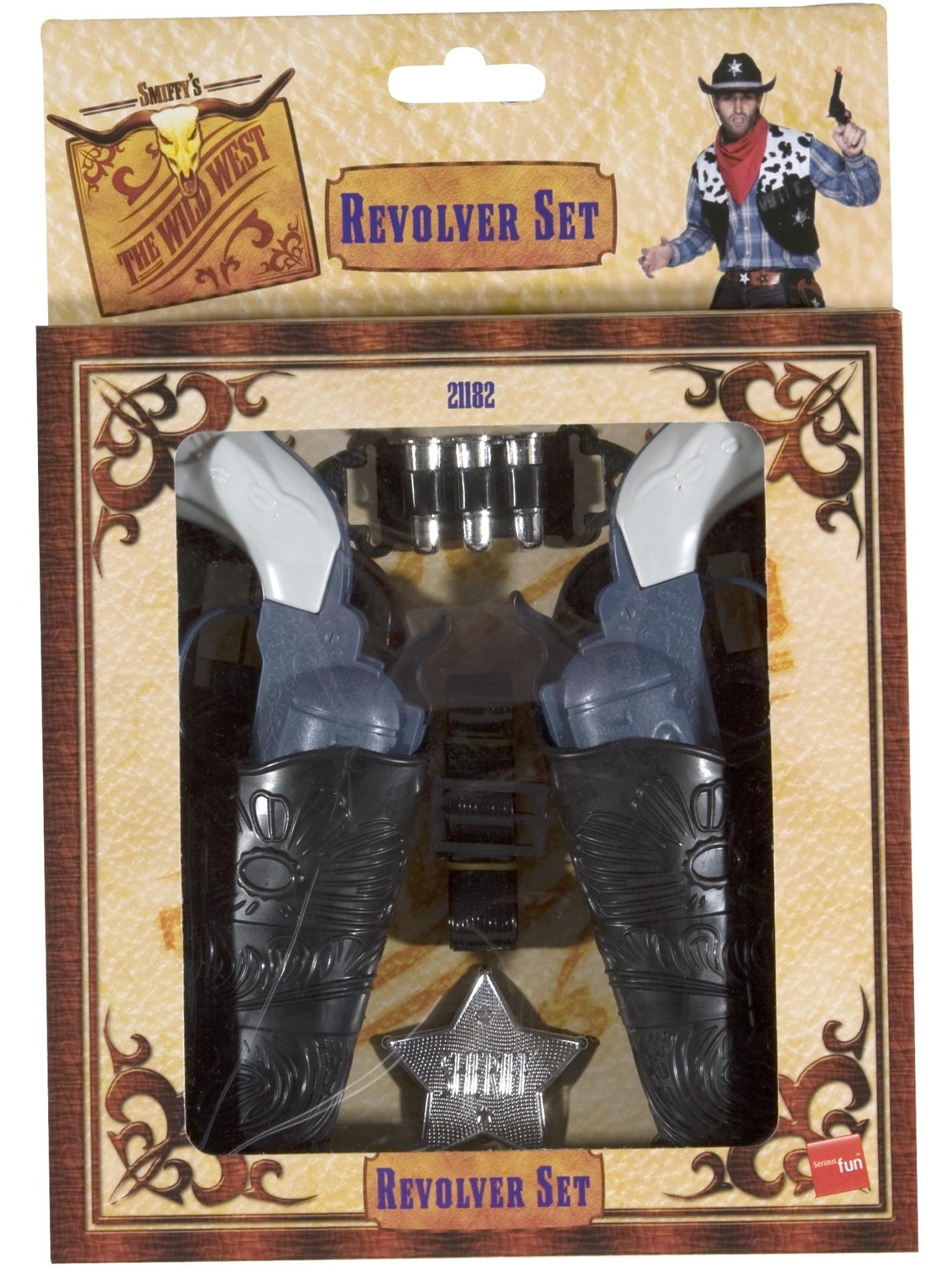 Smiffys WESTERN Wild West Gun Set, Grey AC für Unisex