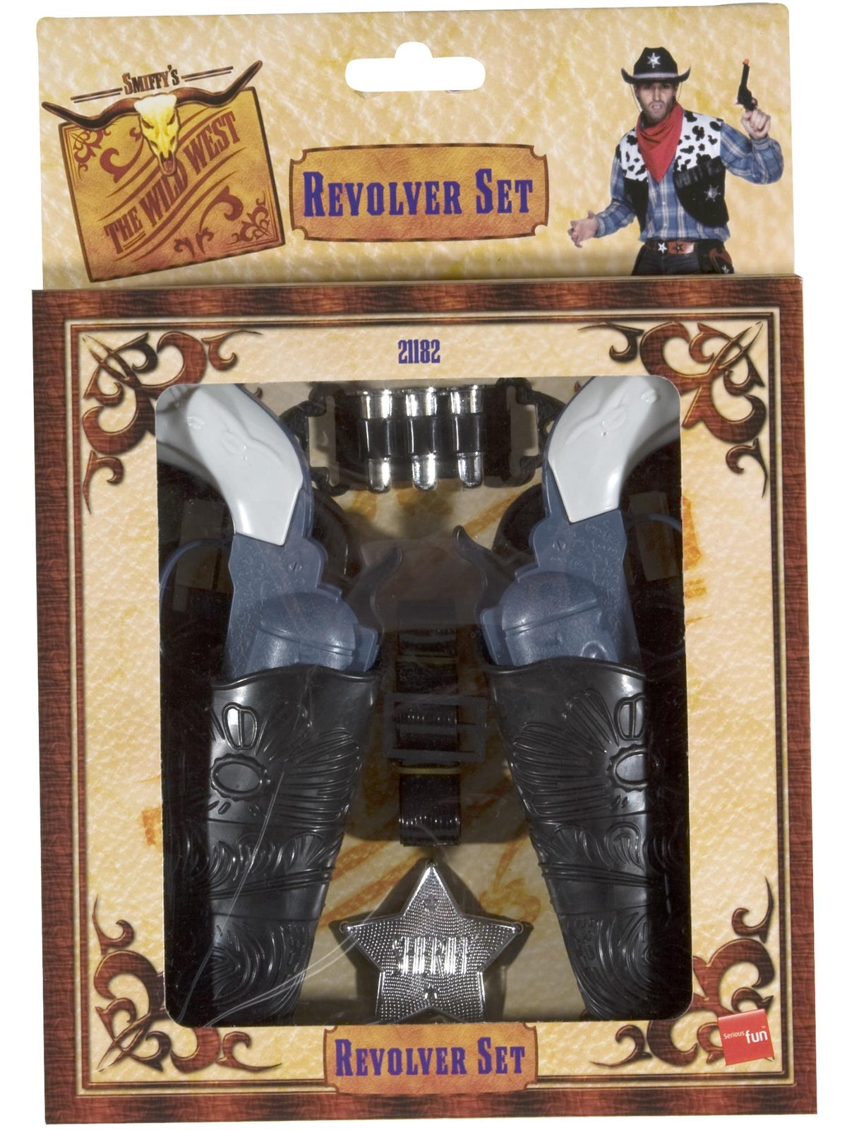 Smiffys WESTERN Wild West Gun Set, Grey AC für Unisex