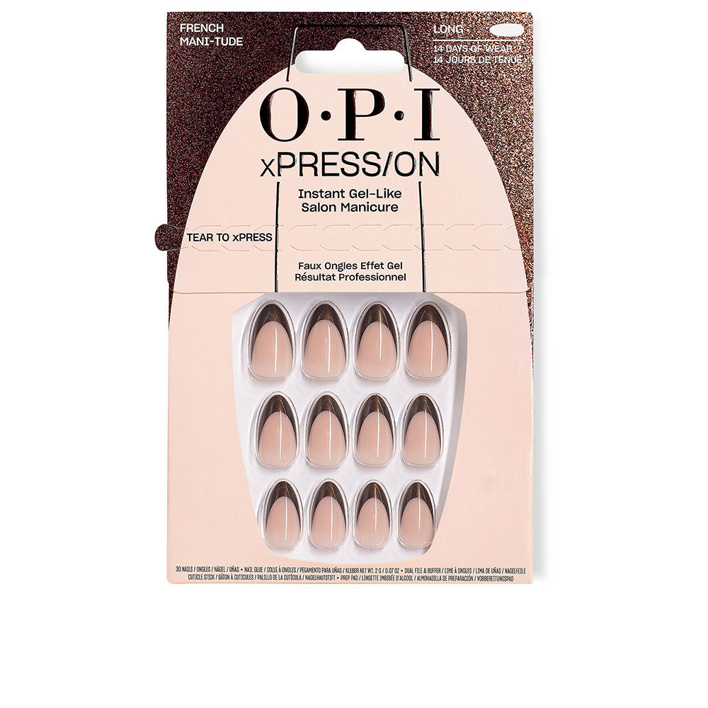 OPI xPRESS/ON - What's Your Mannitude Collection - French Mani-tude Nails 30 Count