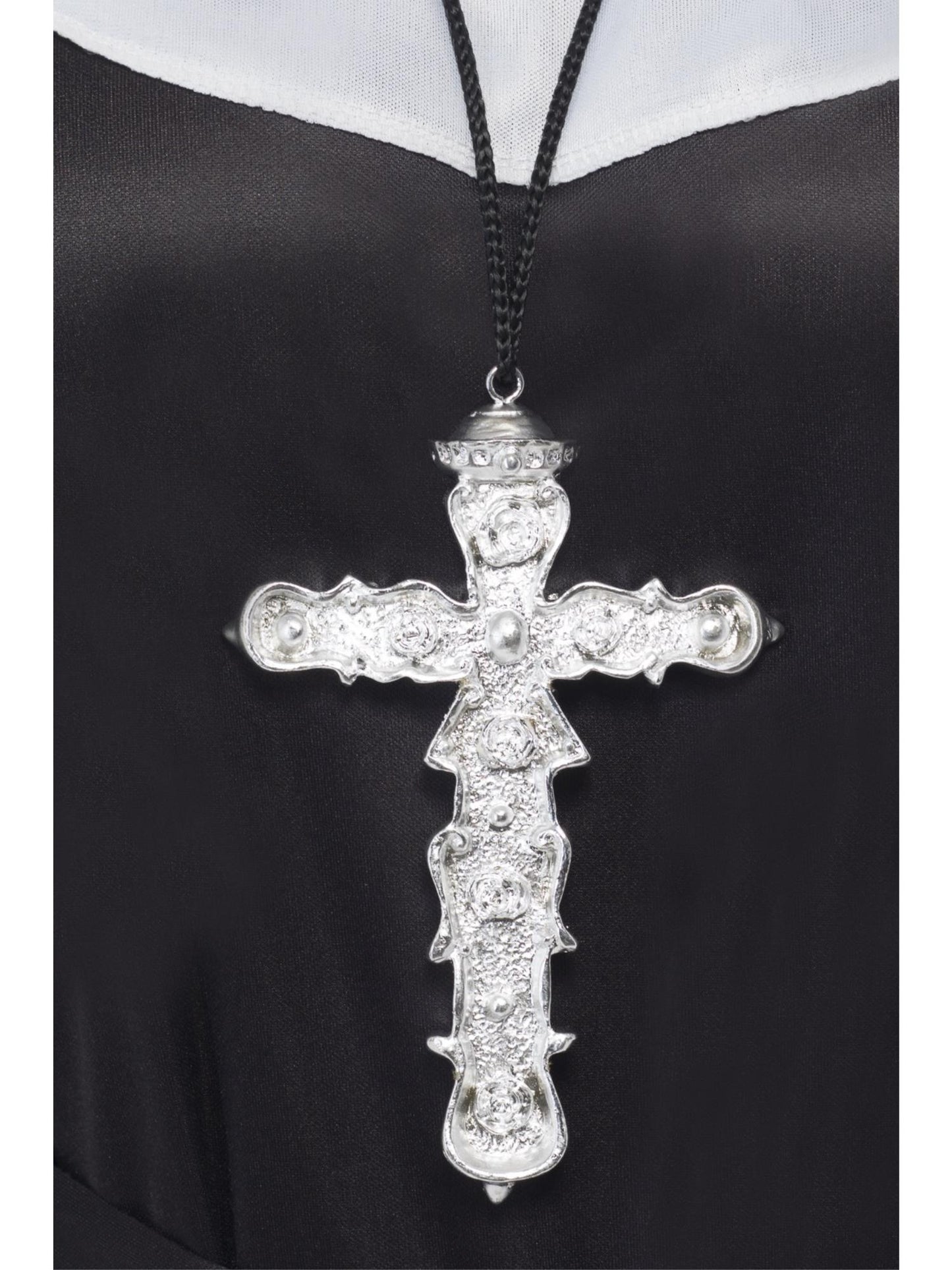 Smiffys MONK Ornate Cross Pendant, Silver AC für Unisex
