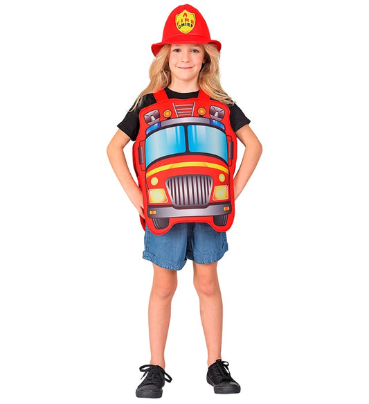 "FEUERWEHRMANN" (Kostüm, Helm) Rot