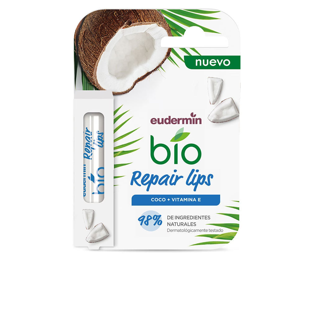 Eudermin Protector Labial Bio Reparador Lippenpflegestift mit Kokos und Vitamin E 4,8 g
