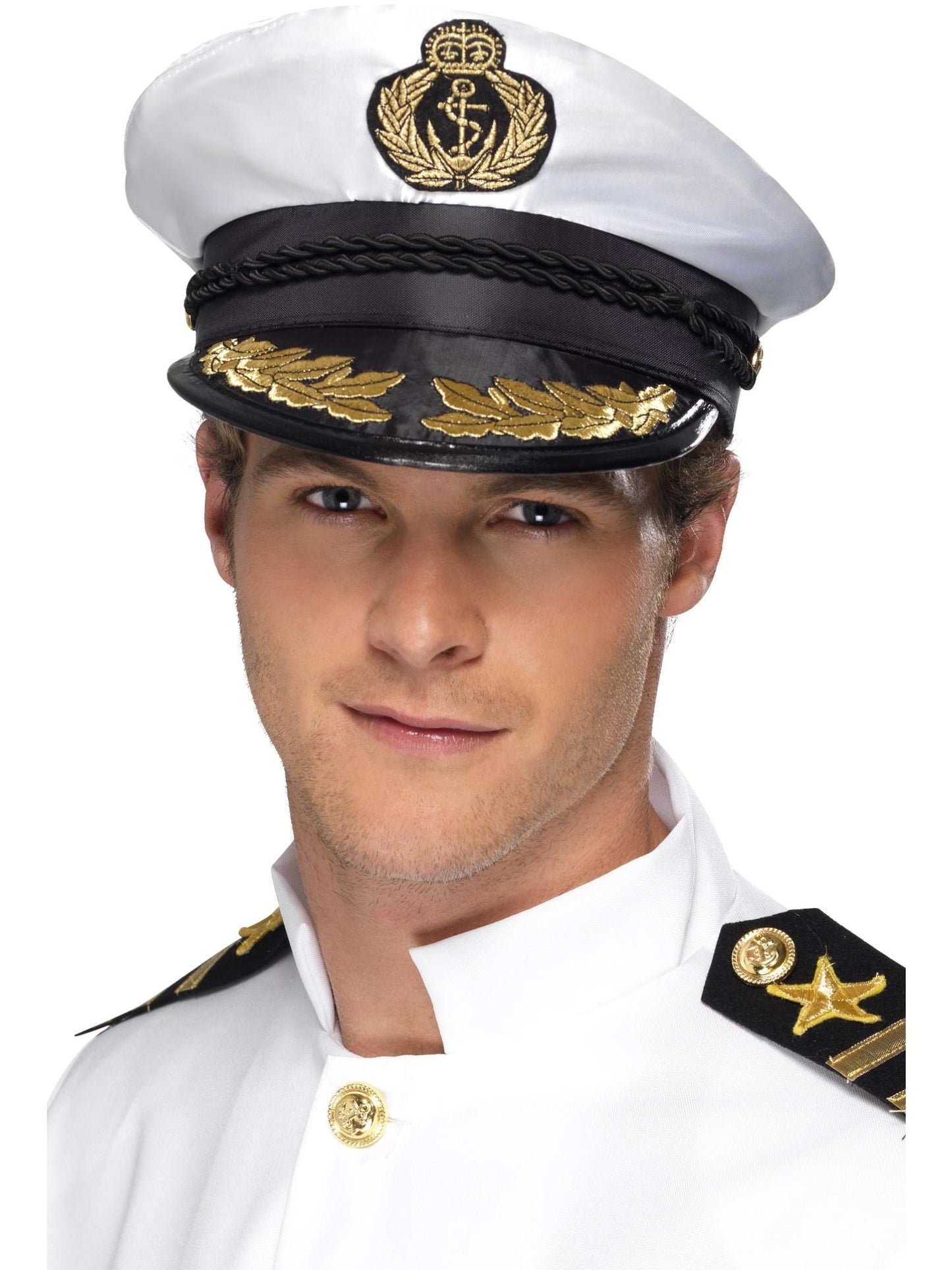Smiffys AIRFORCE Captain Cap, White HA für Herren