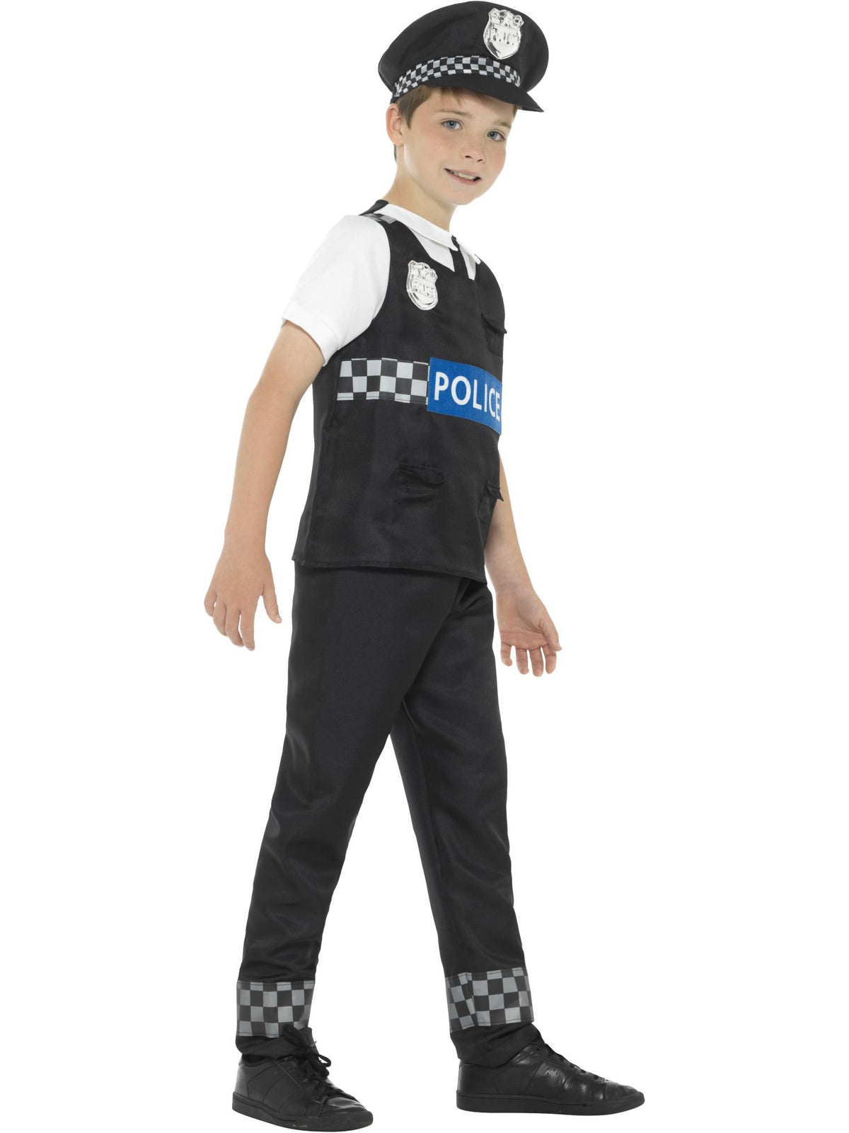 Smiffys COPS&ROBS Cop Costume, Black & White CS für Unisex