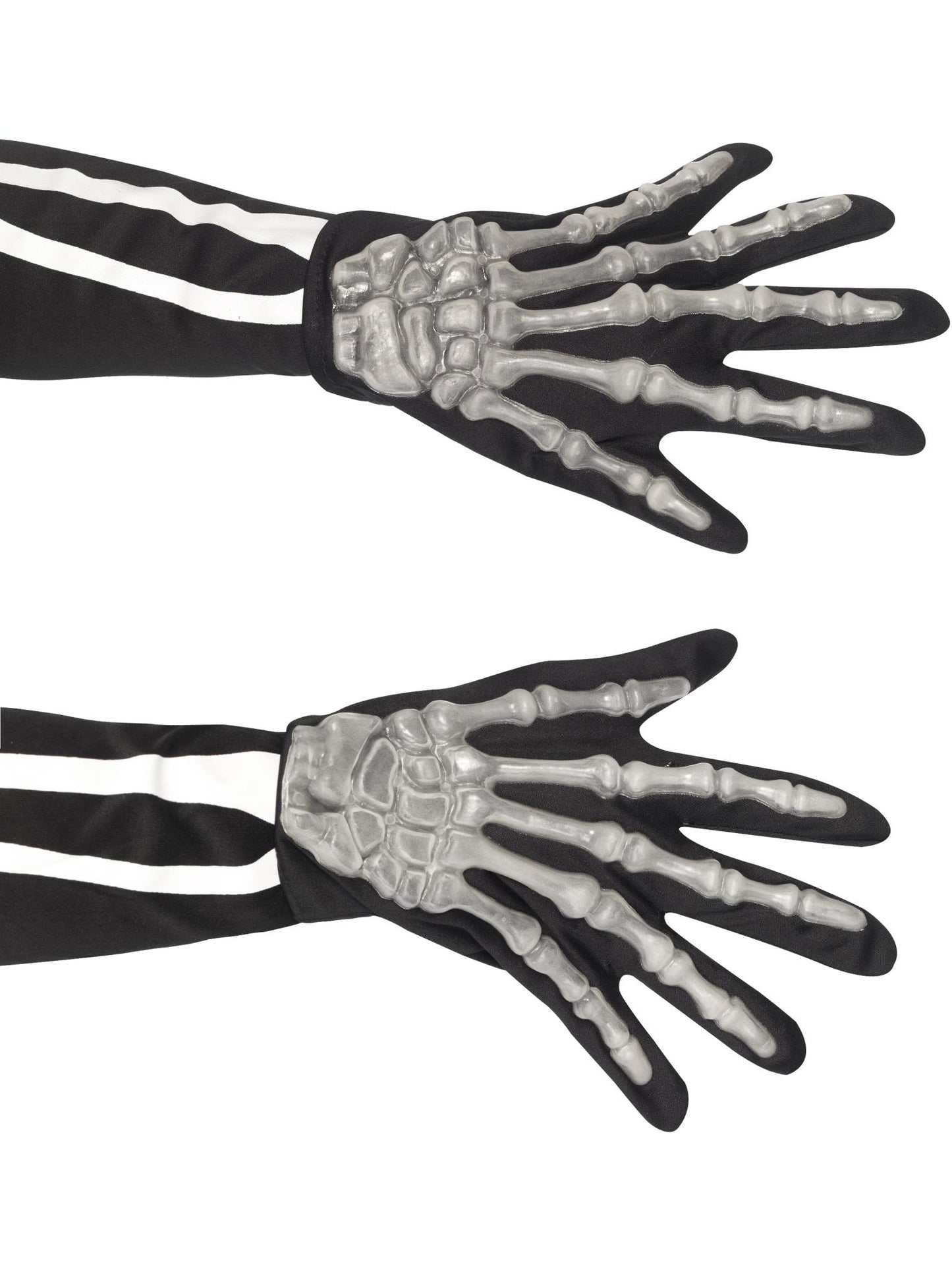 Smiffys Skeleton Gloves, Adult, Black für Unisex