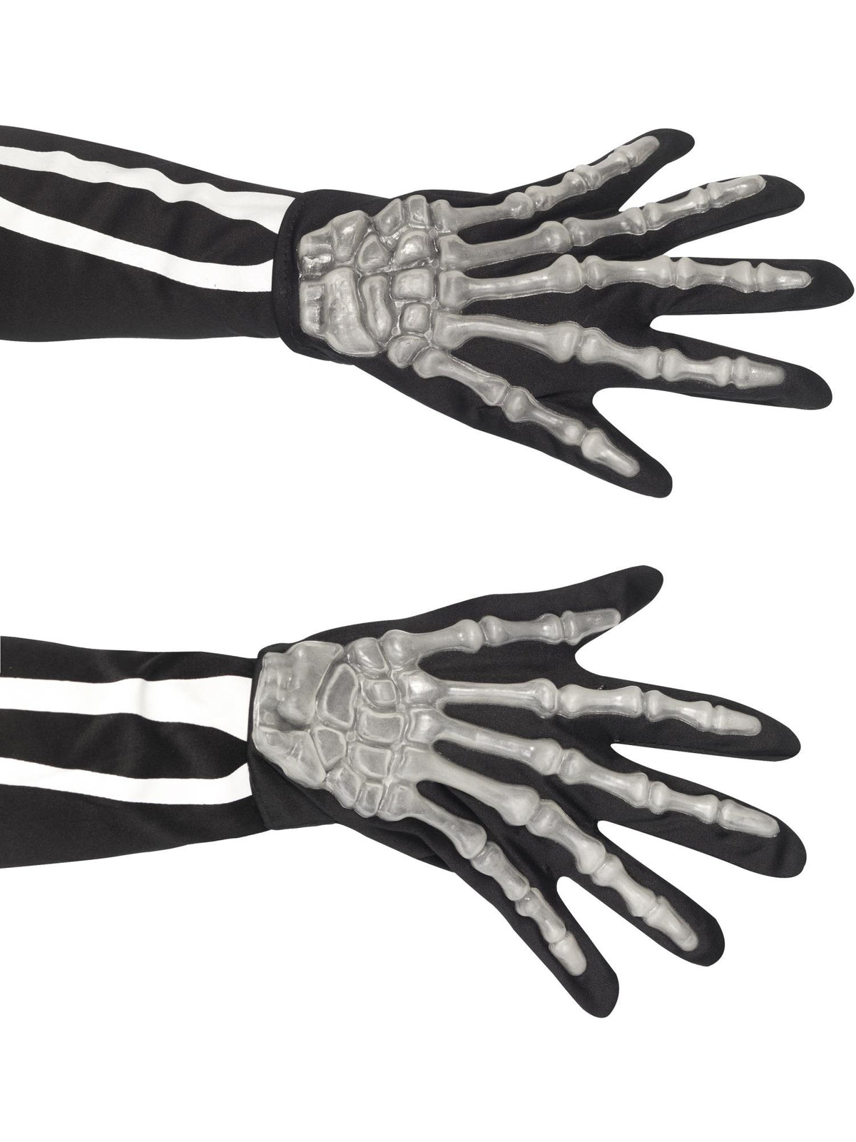 Smiffys Skeleton Gloves, Adult, Black für Unisex
