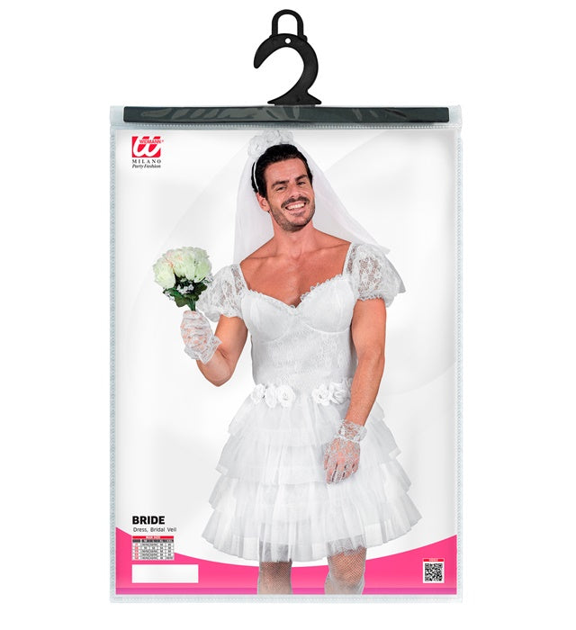 Brautkleid mit Brautschleier für Fasnacht-Kostüm