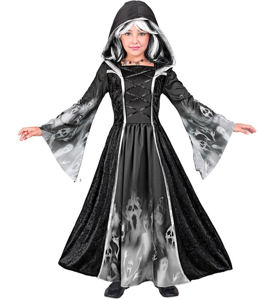 Screaming Souls Kostümkleid mit Kapuze in dunklem Design für Fasnacht und Halloween