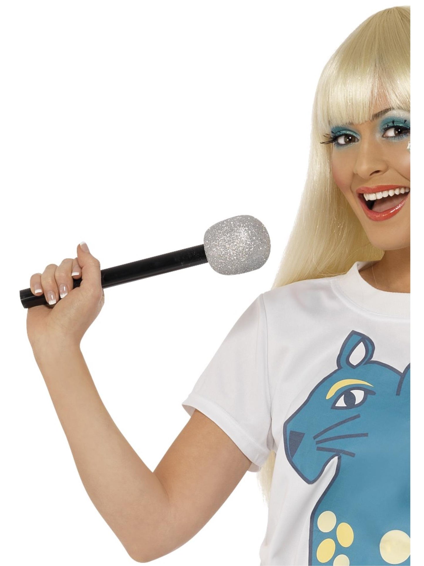 Smiffys 1970SDISCO Microphone, Silver AC für Unisex
