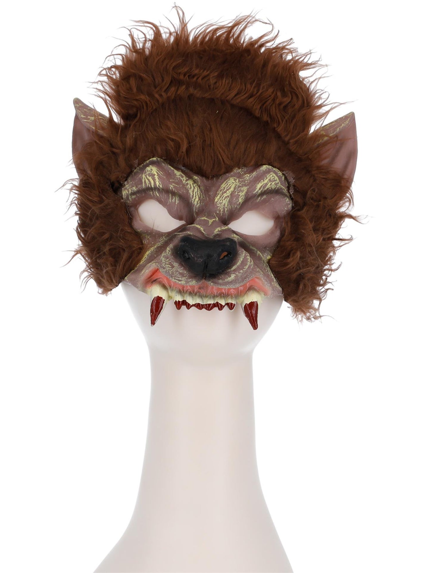 Smiffys Werewolf Half Face Latex Mask, Brown für Herren