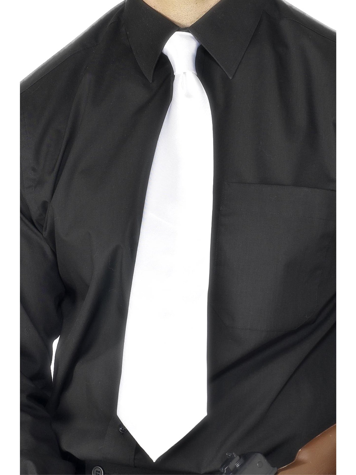 Smiffys 1920S Deluxe White Gangster Tie, White AC für Herren