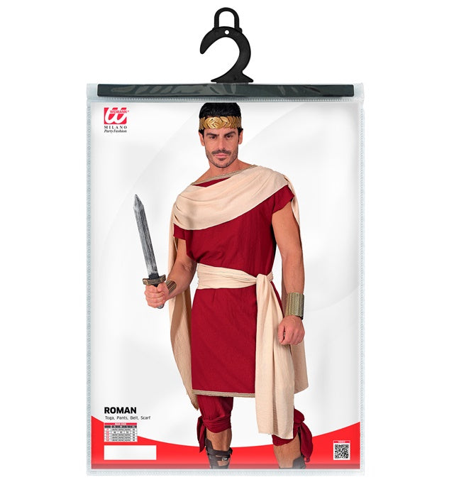 Römer Kostüm Set mit Tunika, Hose, Gürtel und Schärpe für Fasnacht