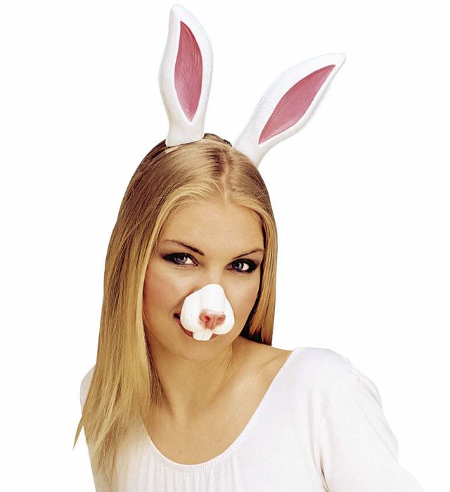 Flauschige Hasenohren als Kostümzubehör für Fasnacht und Karneval