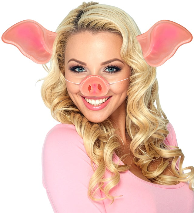 Schweinsohren Accessoire für Fasnacht und Karneval auf hellem Hintergrund