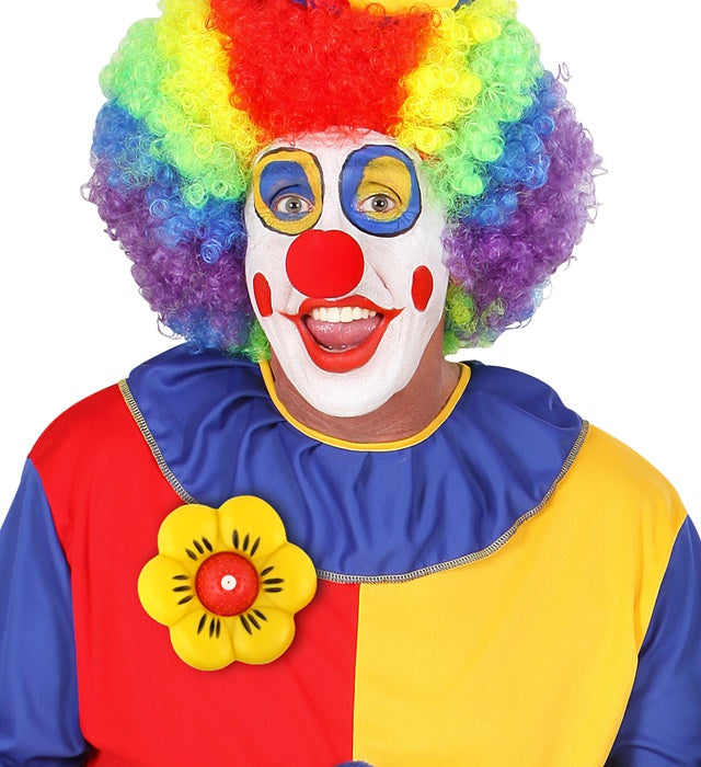 Bunte Maxispritzblume 12 cm als Kostümzubehör für Fasnacht