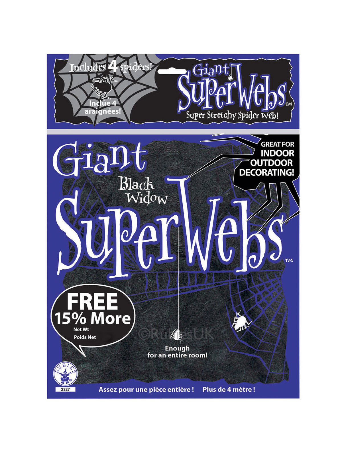 Rubies Webs Black spiderweb Decor