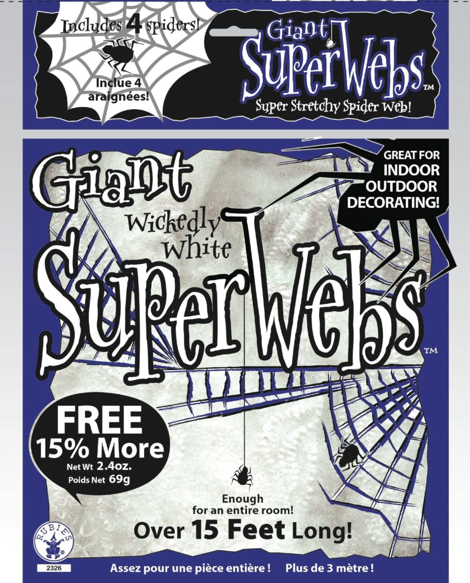 Rubies 60 Gram White Spiderwebs Party Accessories