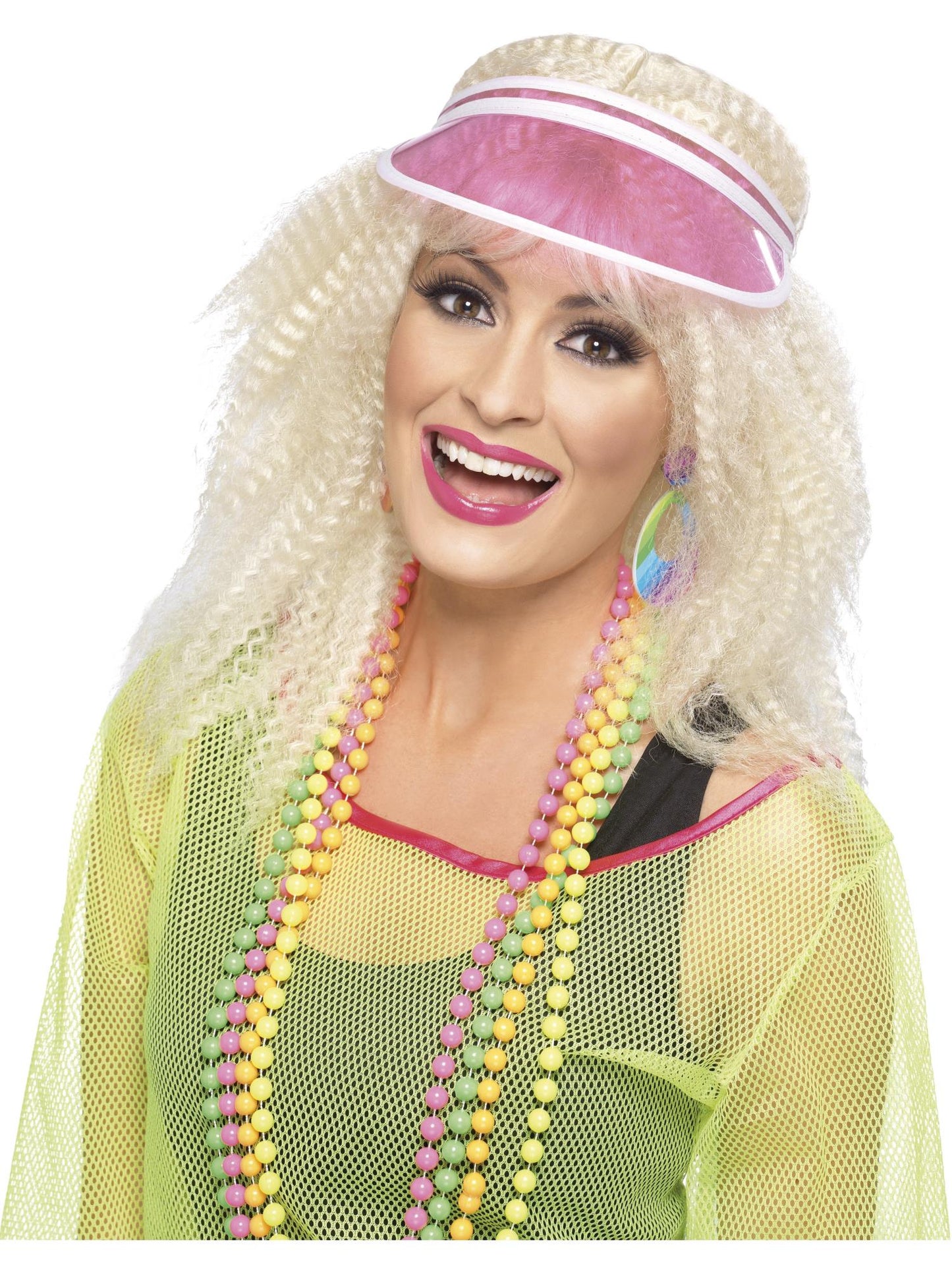Smiffys 1980S Poker Visor, Pink HA für Damen