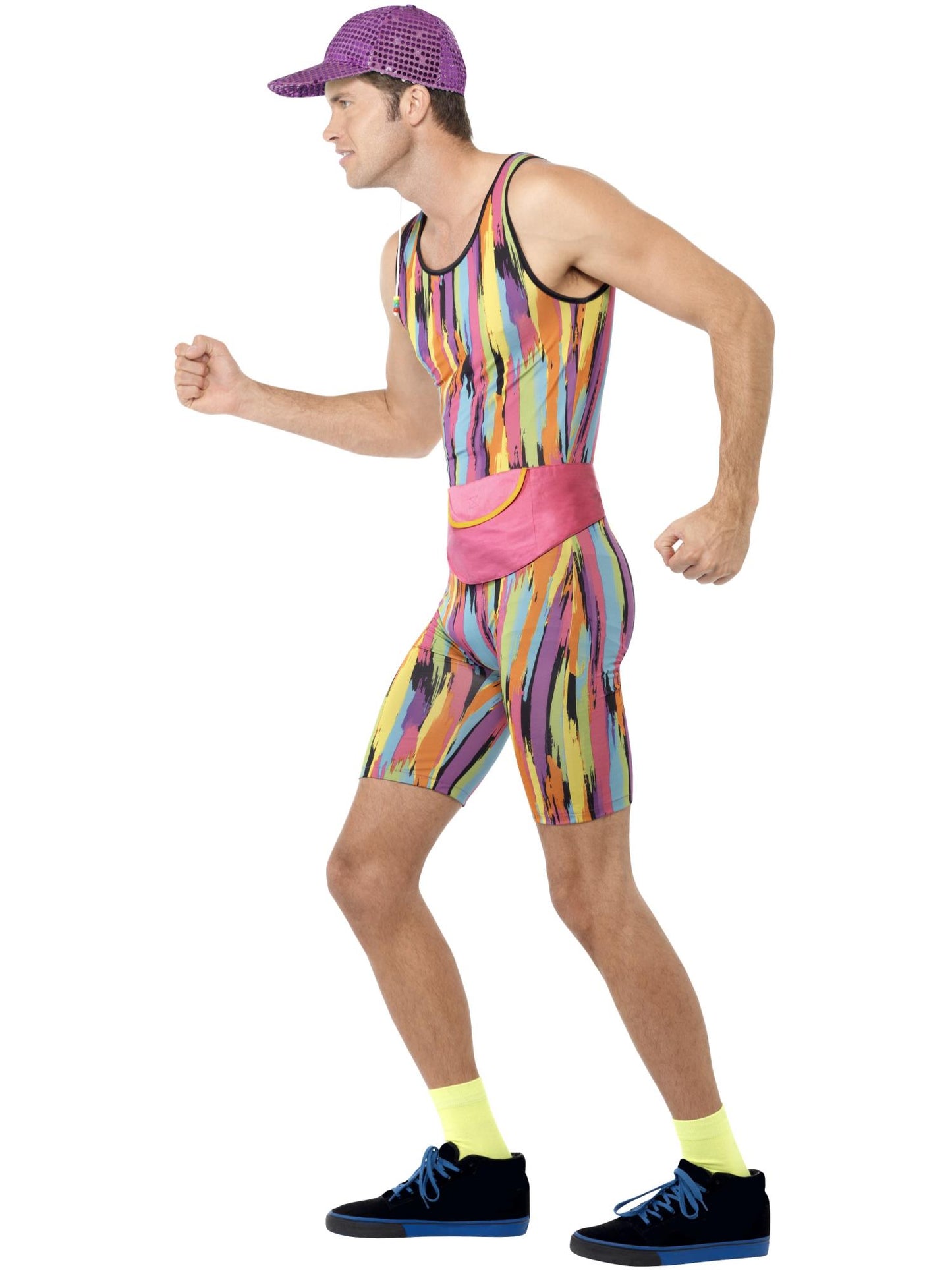 Smiffys 1990S Aerobics Instructor Costume, Multi-Coloured für Herren