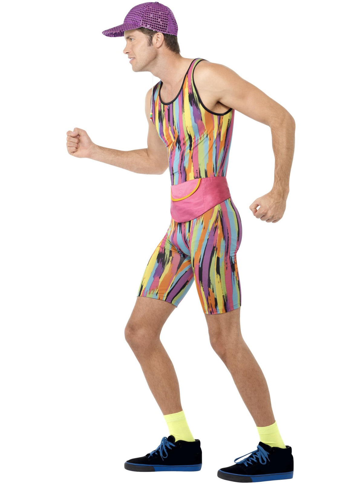 Smiffys 1990S Aerobics Instructor Costume, Multi-Coloured für Herren