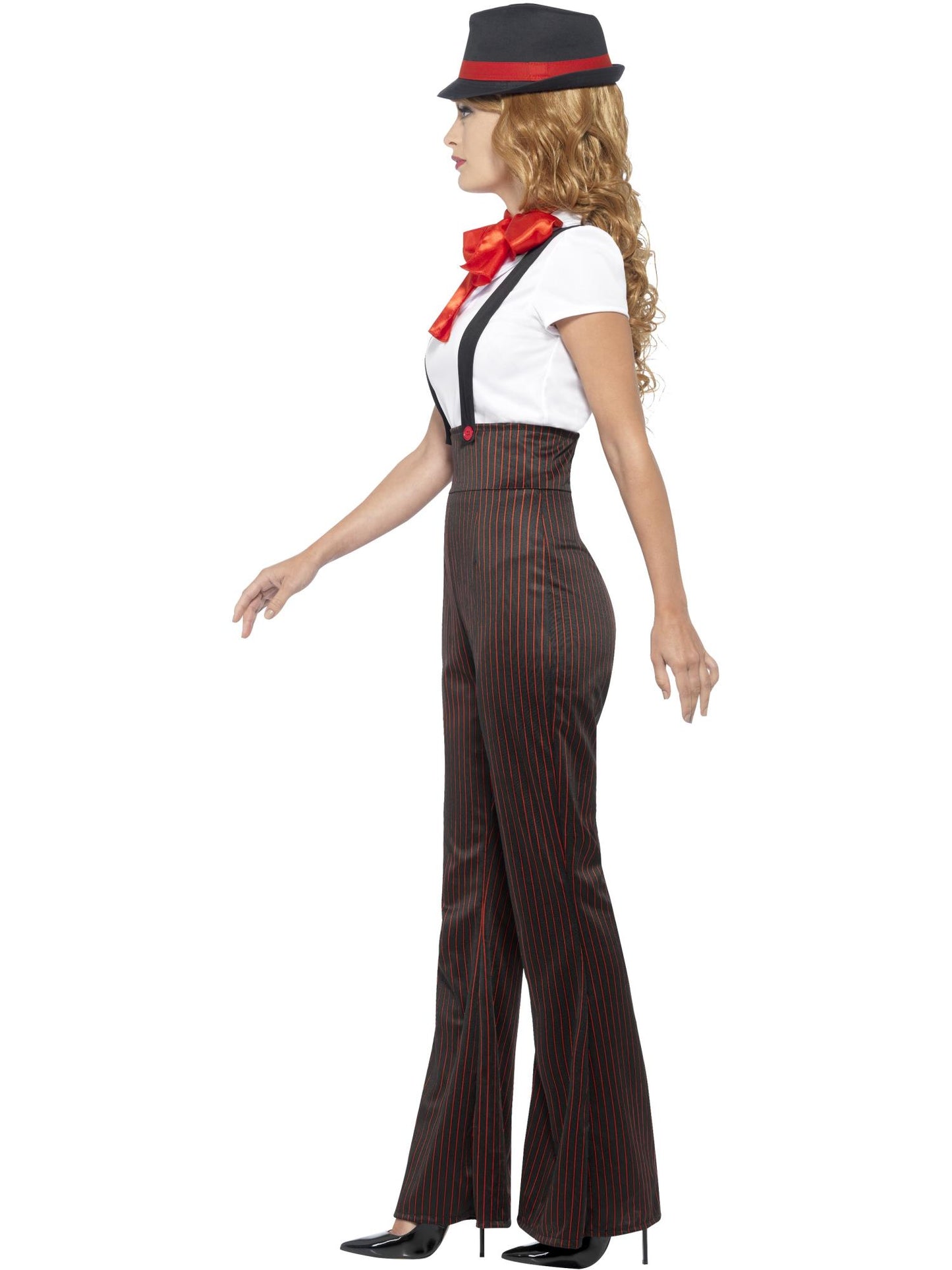 Smiffys Glam Gangster Costume, Black & Red CS für Damen