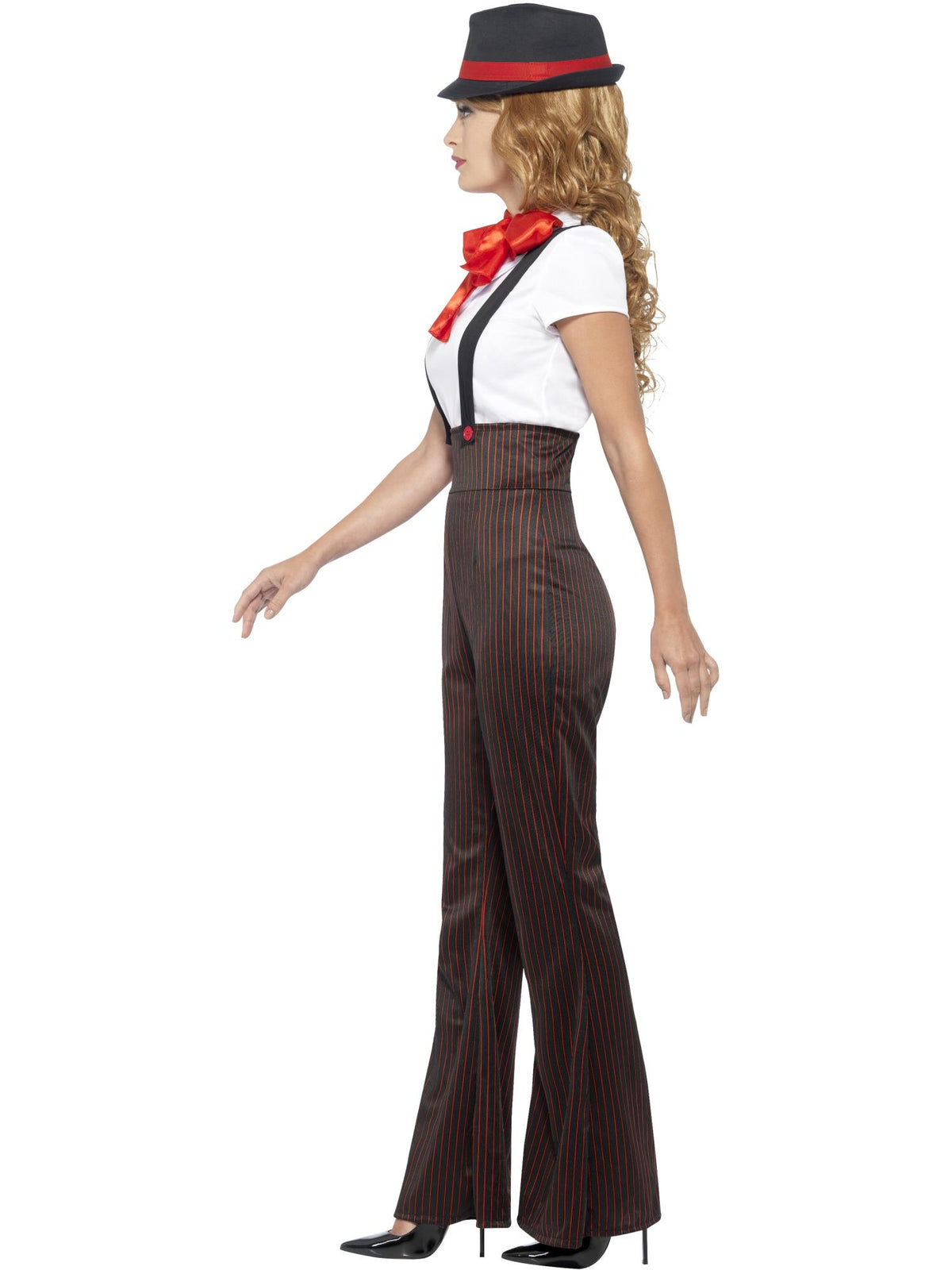 Smiffys Glam Gangster Costume, Black & Red CS für Damen