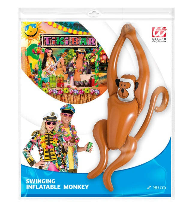Aufblasbarer schaukelnder Affe 90 cm als Fasnacht Dekoration