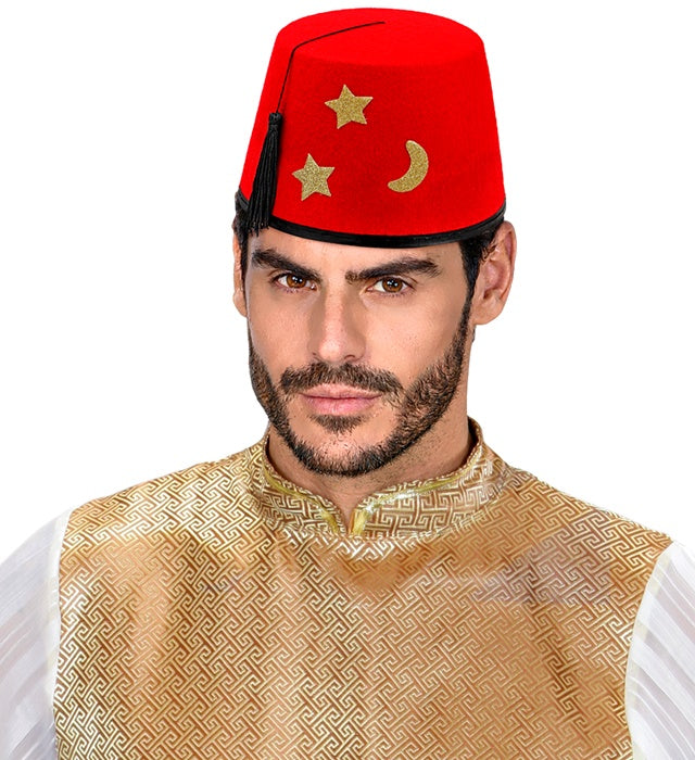 Roter FEZ Hut aus Filz, traditionelles Kostümzubehör für Fasnacht