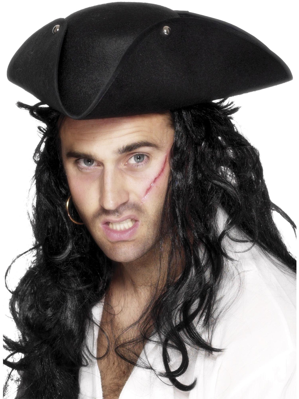 Smiffys Pirate Tricorn Hat, Black für Unisex