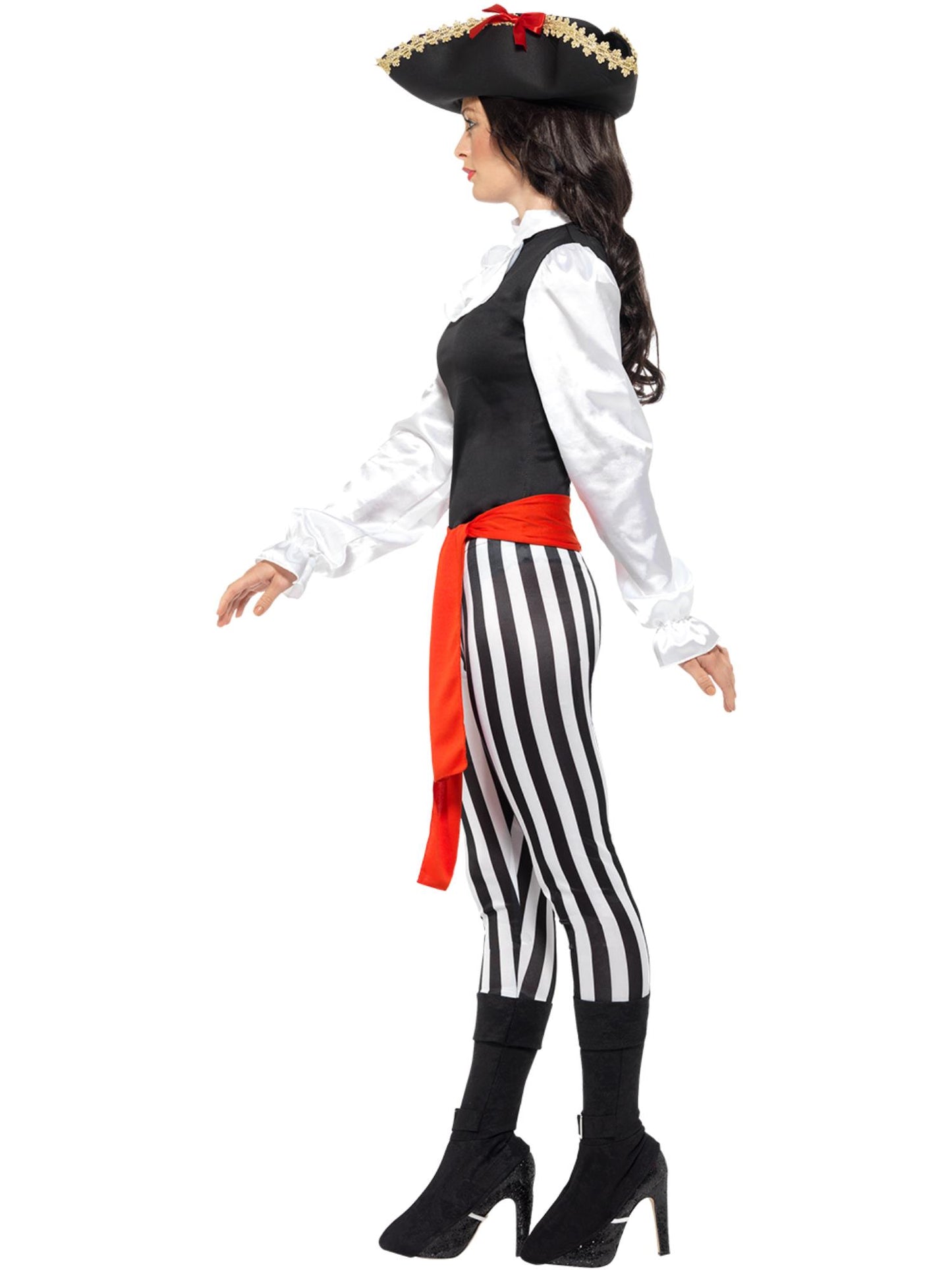 Smiffys Pirate Lady Costume, with Top, Black CS für Damen