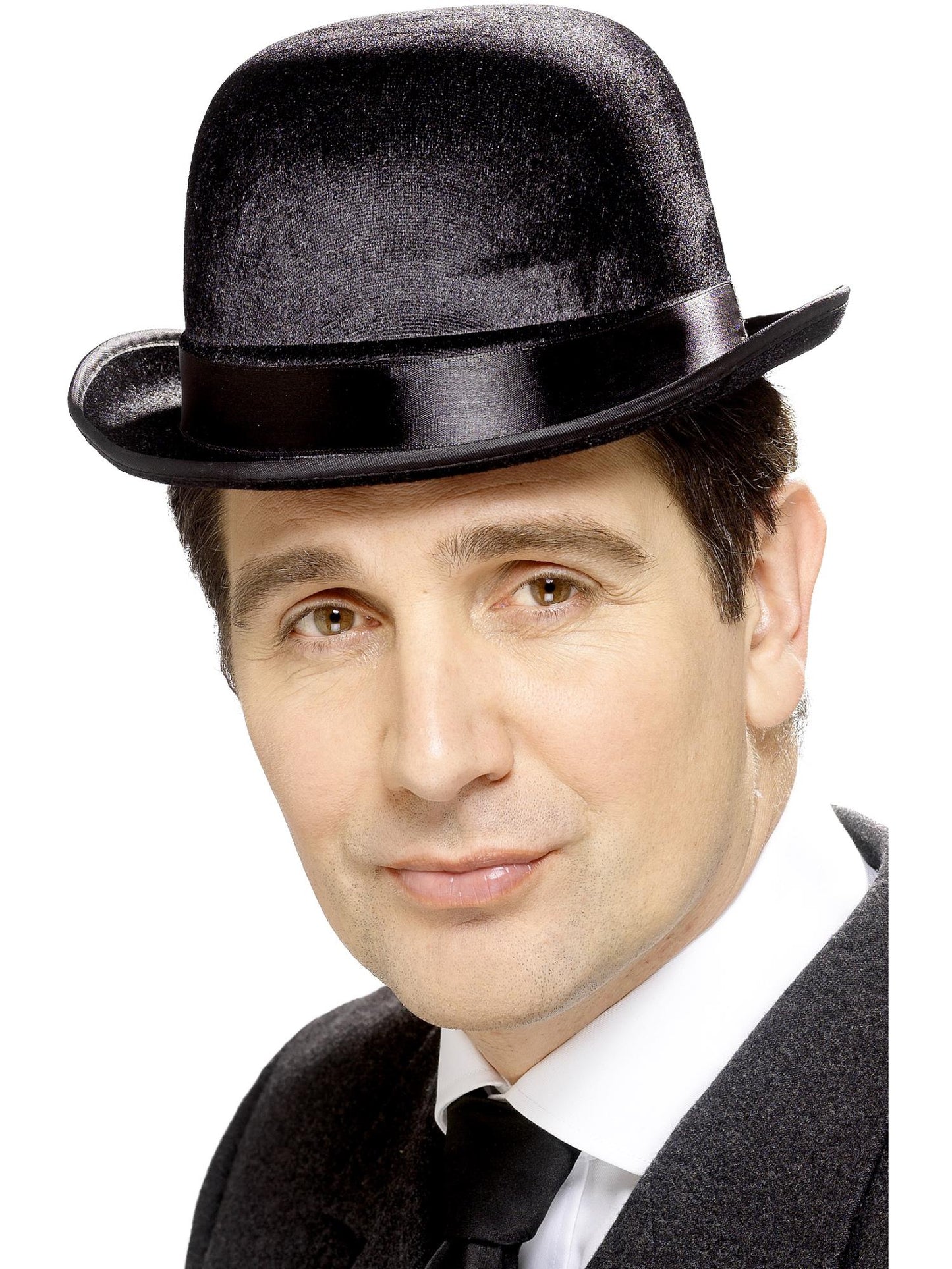 Smiffys HISTORICAL Tales of Old England Derby Bowler Hat, Black für Herren