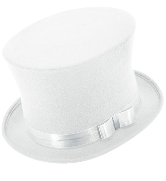 Weisser Zylinder aus Wollfilzoptik, 16 cm hoch