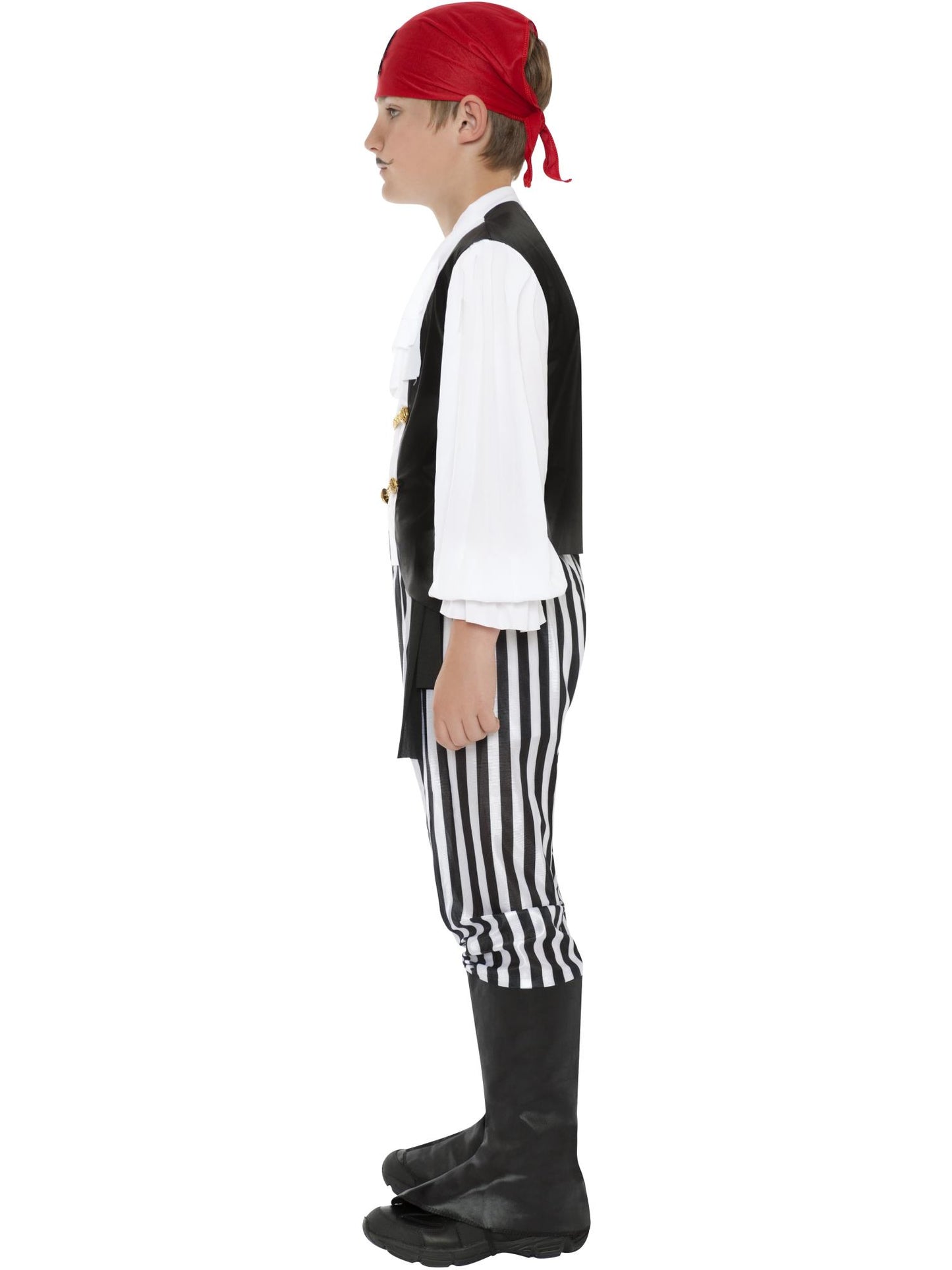 Smiffys Pirate Costume, Black & White CS für Unisex