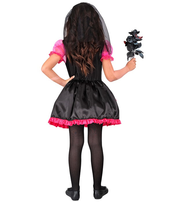 Dia de los Muertos Kleid mit farbenfrohem Kopfschmuck für Fasnacht Kostüm