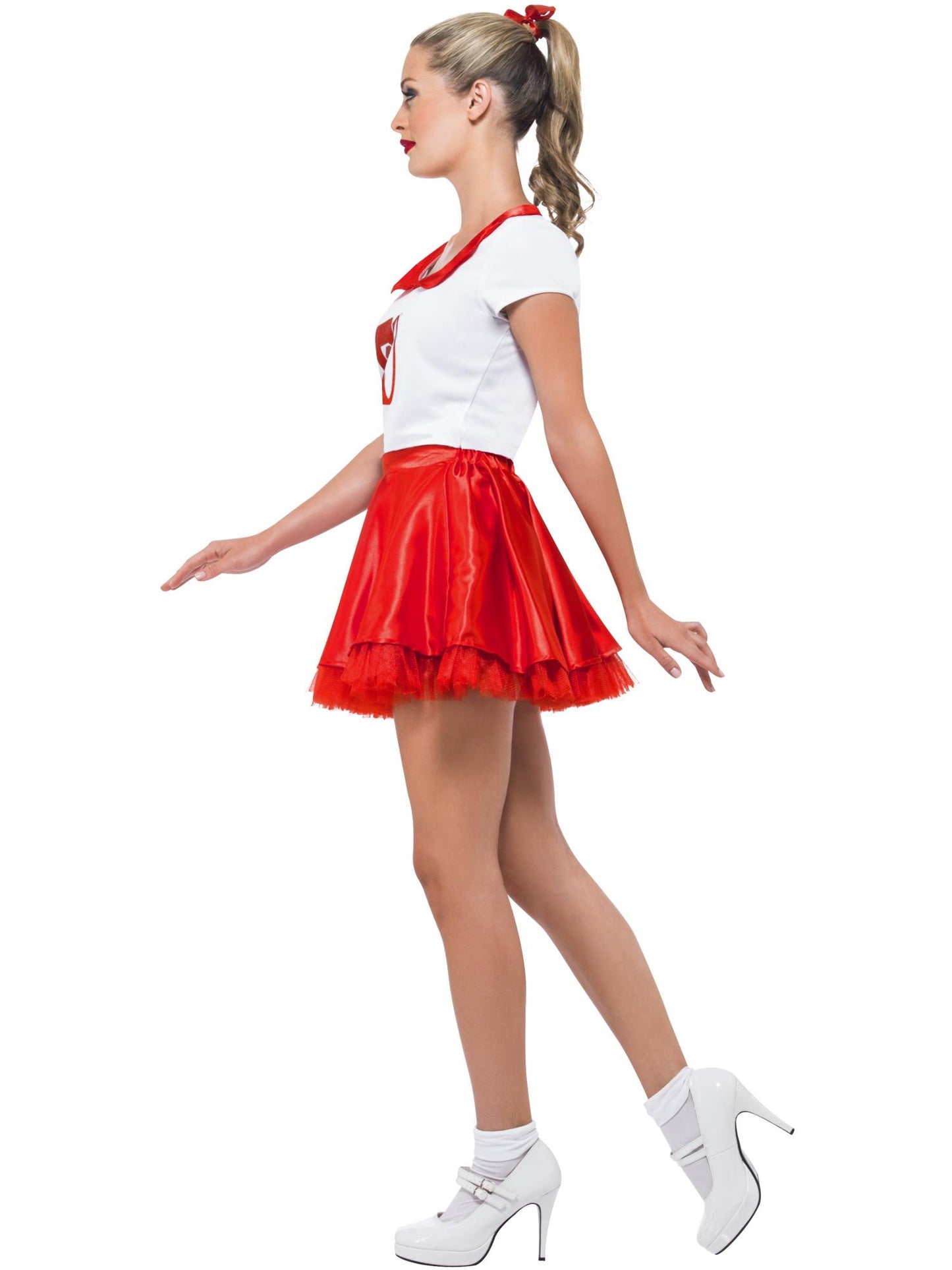 Smiffys GREASE Sandy Cheerleader Costume, Red & White CS für Damen