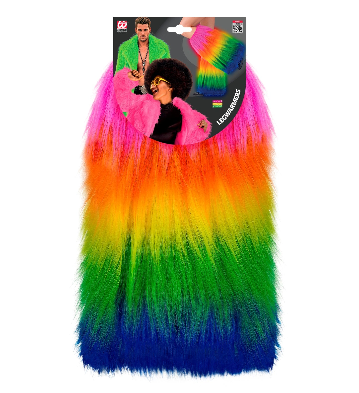 Plüsch Beinstulpen Legwarmers in Regenbogen Farben