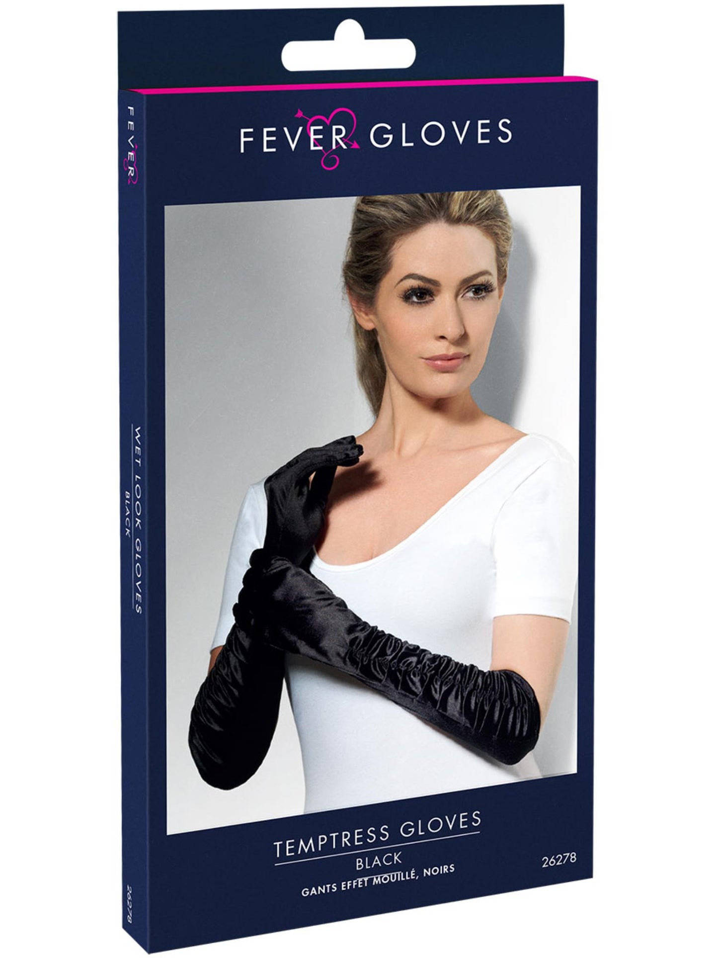 Smiffys FEVER Temptress Gloves, Black für Damen