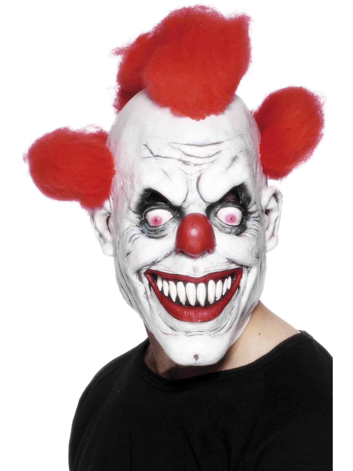 Smiffys Clown 3/4 Latex Mask, Red & White für Herren