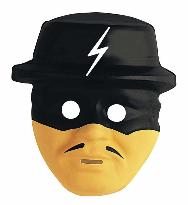 Kinder-Maske Held der Banditen aus Kunststoff für Fasnacht und Karneval