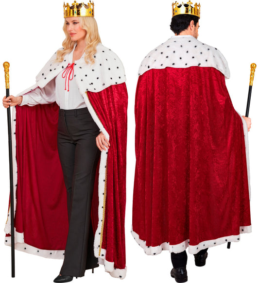 König Set mit Umhang, Krone und Zepter